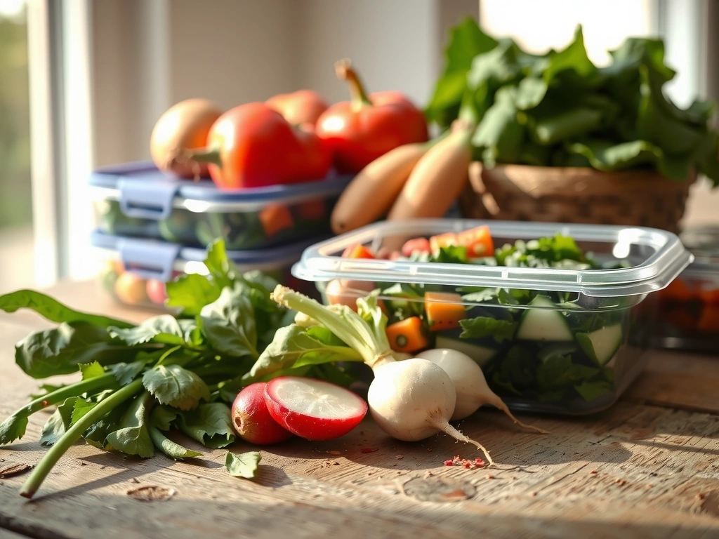 Frische Zutaten für Meal Prep
