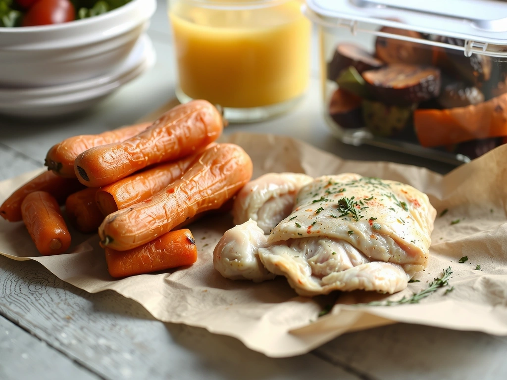 Hühnchen und Karotten